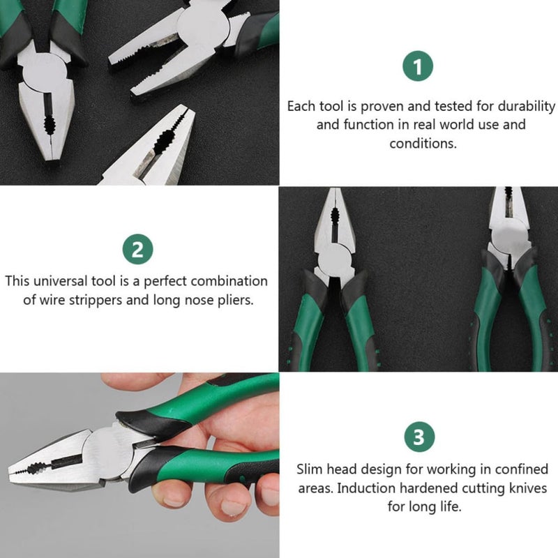 FUOYLOO Professional Steel Wire Cutter Pliers with Oblique Cutting Edge and Pvc Handles, Heavy Duty Electrician Repair Tool for Wire Cable Cutting and Household Use - Image 5