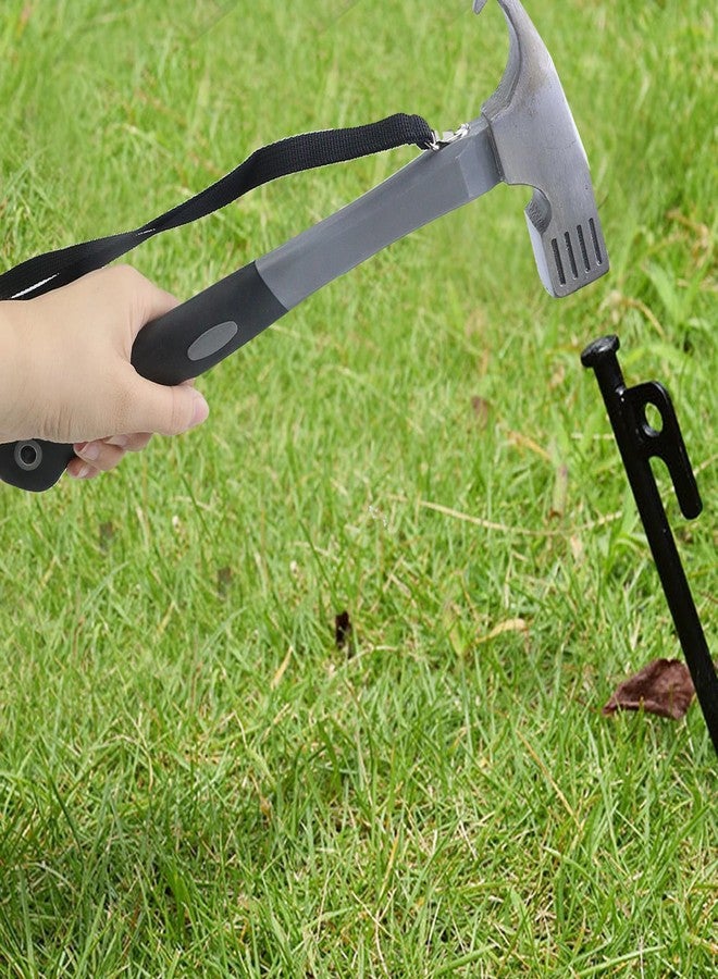 Nicerity Camping Hammer Heavy Duty with Tent Stake Remover 11.6 Inch Steel Tent Hammer for Hiking Kit (Grey) - Image 2
