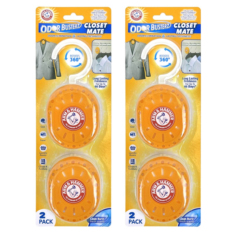 Arm & Hammer Odor Busterz Closet Mate, 4 Count Deodorizer - Image 1