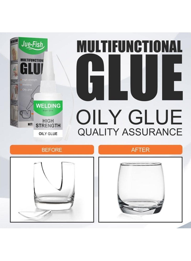 Jue-Fish Welding High-strength Oily Glue Universal Super Glue Gel, Instant Bonding, Strong Adhesion, Repairs Last Long Time for Metal, Plastic, Wood, Ceramics, Leather - Image 4