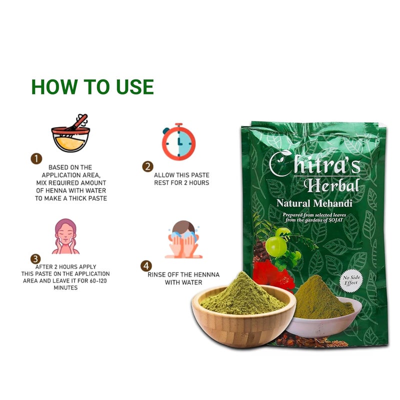 Chitra's Herbal Chitras Herbal Natural Mehendi Powder And Aloe Vera Powder For Hair And Face For Men and Women200GM - Image 5