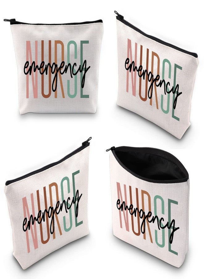XYANFA Emergency Nurse Makeup Bag ER Nurse Gift NICU Nurse ICU Nurse Appreciation Gift Nursing School Student Graduation Cosmetic Bag (emergency NURSE) - Image 3