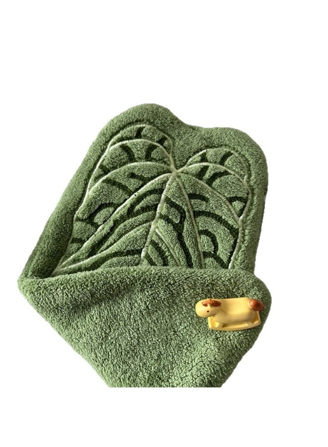 2 قطعة، منشفة يدوية مطبخ منزلية ناعمة ماصة معلقة لإزالة البقع والتنظيف - Image 1