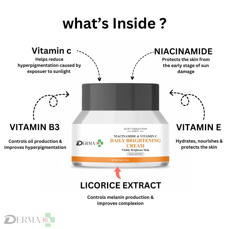 DERMAKR DERMA KR Morning to Night Sunscreen50gm Niacinamide vitamin C Face Cream 24k GOLD FACE PACK50gm Ascorbyl glucoside 12 Face Serum15Ml - Image 3
