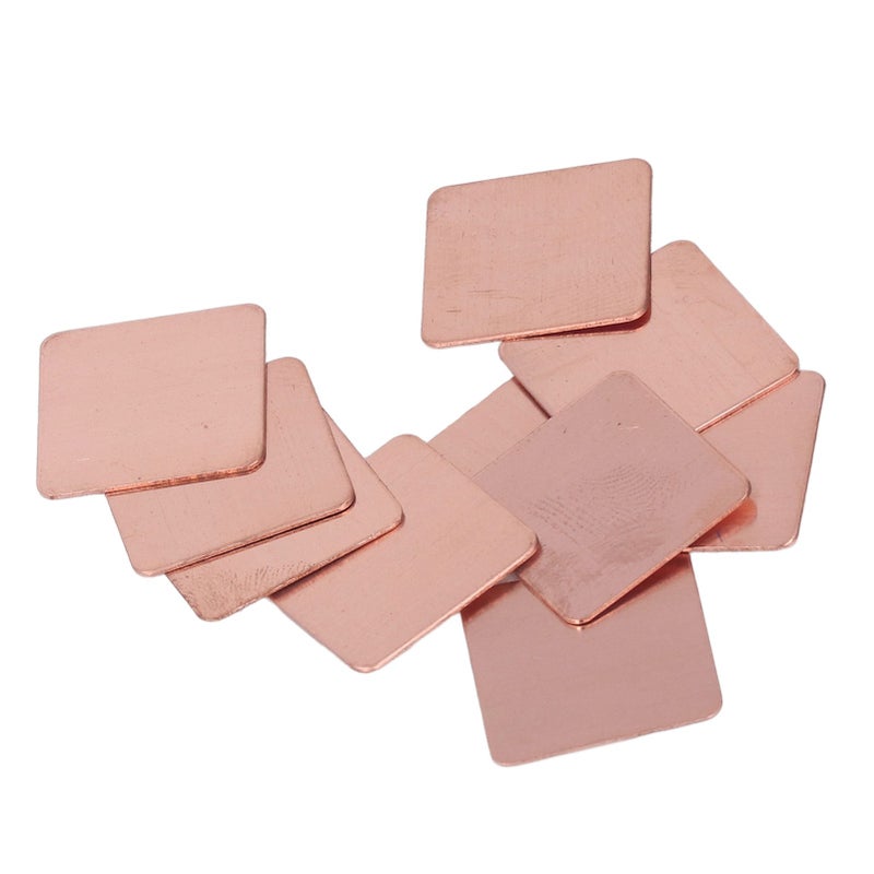 20Pcs Copper Heat Sink Shim Strong Thermal Conductivity Copper Thermal Pad for Laptop CPU GPU 0.8mm / 0.03in - Image 2