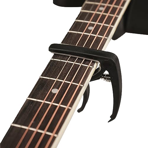 Kadence CAPO-SC5 Guitar Capo with Pin Remover | Spring-Loaded Trigger Capo for Acoustic, Electric & Ukulele | Heavy-Duty ABS Build | Matte Black - Image 2