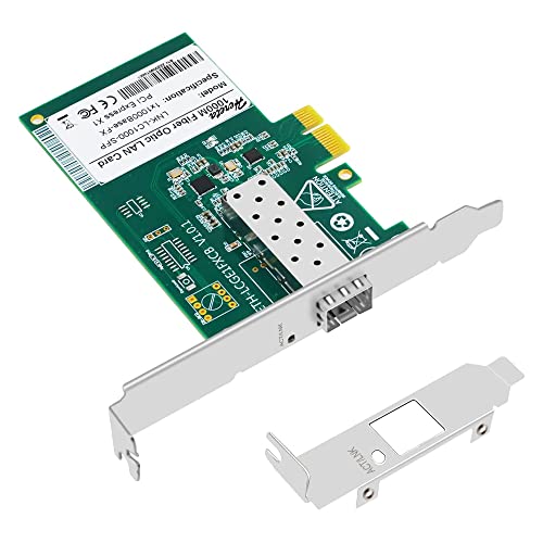 Hereta Gigabit Ethernet PCIE NIC Network Card with SFP Port, Fiber Optic LAN Adapter for PC Desktop Support Windows Server/Windows, Linux PCIe Express Network Adapter - Image 1