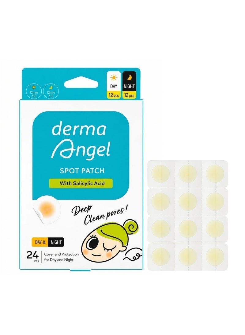 DERMA ANGEL Acne Pimple Spot Patches with Salicylic Acid 12mm 24 Count Day and Night - Image 5