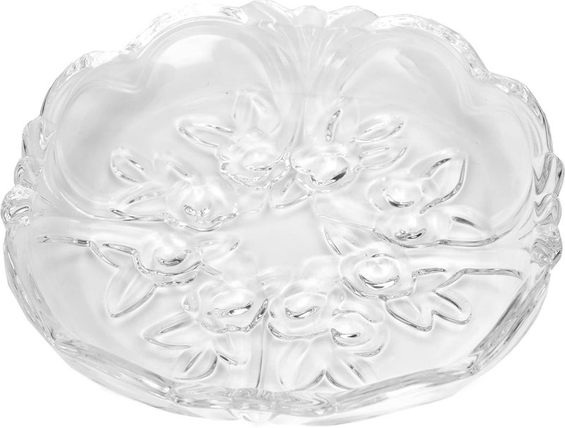 Somil Round Glass Food Serving Plates – 17 X 17 X 3 cm, Transparent, Ideal for Lunch, Dinner & Snacks, Set of 1 - Image 4