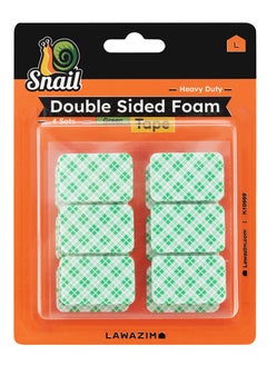 LAWAZIM Snail Heavy Duty Foam Double Sided Tape Green 4 Piece | Adhesive Mounting Tape Suitable for Wood, Metals, Glasses, Papers,Plastics,Fabrics, Walls and Door  - Image 1