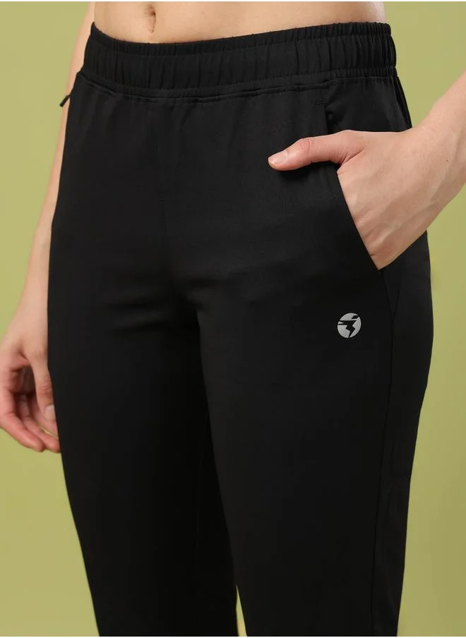 تكنوسبورت Solid Slim Fit Trackpants with Pockets by Styli