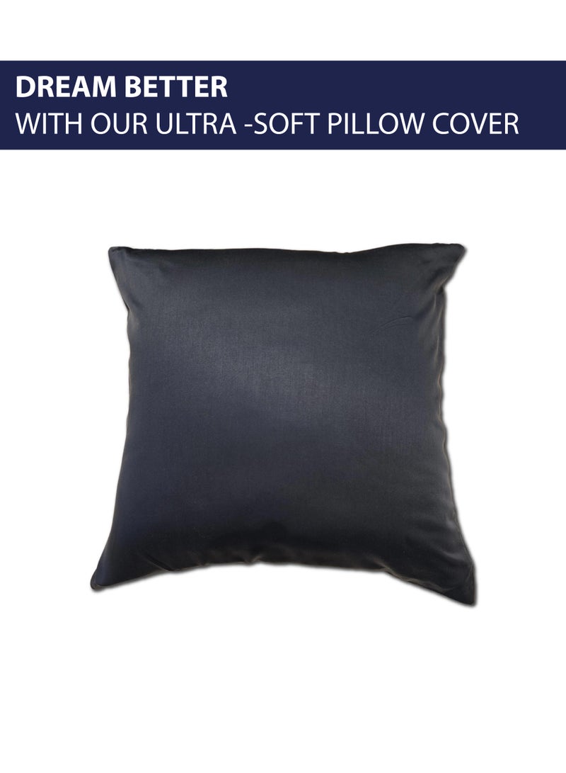 DrSleeep Sofa Pillow Case 100% Viscose Derived from Bamboo Reversible Drift Wood/Navy Blue (18x18") - 2 Pieces - Image 5