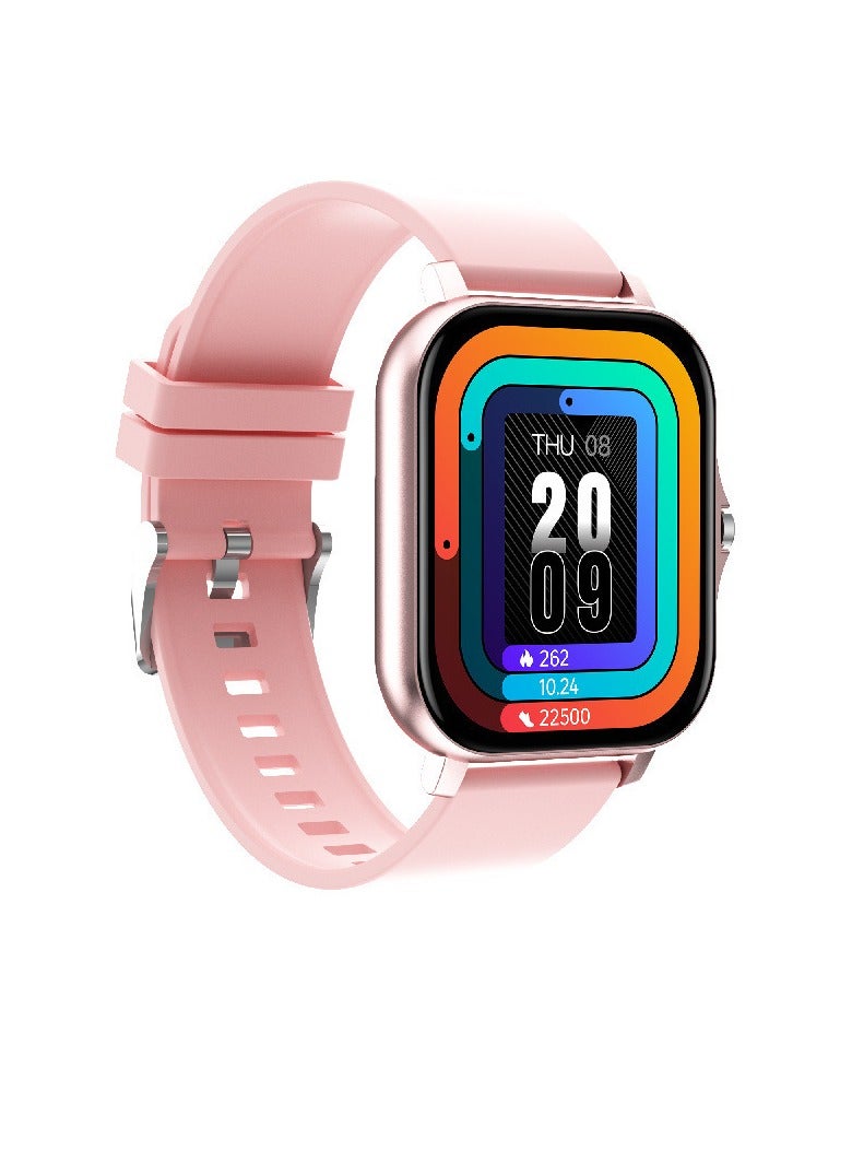 Smart Watch, Fitness Watch With Heart Rate Sleep Monitor, Amoled Display Magnetic Charging Smart Bracelet, Waterproof Comfortable Smart Wrist Watch, (1pc, Pink) - Image 1