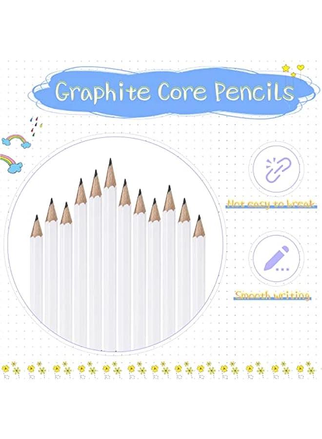 Arabest 48 Golf Pencils Mini Half Short with Eraser Bulk Small Kids HB Wedding Bridal School Office Writing Drawing Pocket White - Image 4