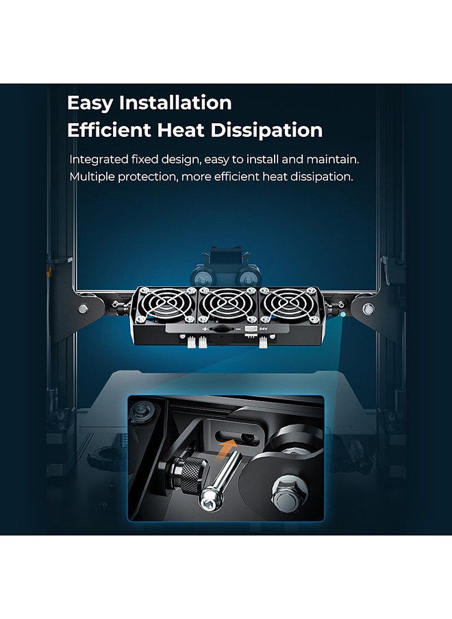 Fan Cooling Kit Fast Heat Dissipation for High-speed Printing for Ender-3/Ender-3 Neo/Ender-3 Pro/Ender-3 V2/Ender-3 V2 Neo/Ender-3 S1/Ender-3 S1 PRO/CR-6 SE Easy to Install