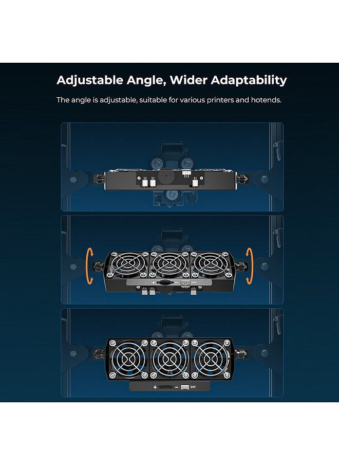 Fan Cooling Kit Fast Heat Dissipation for High-speed Printing for Ender-3/Ender-3 Neo/Ender-3 Pro/Ender-3 V2/Ender-3 V2 Neo/Ender-3 S1/Ender-3 S1 PRO/CR-6 SE Easy to Install