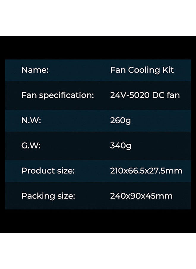 Fan Cooling Kit Fast Heat Dissipation for High-speed Printing for Ender-3/Ender-3 Neo/Ender-3 Pro/Ender-3 V2/Ender-3 V2 Neo/Ender-3 S1/Ender-3 S1 PRO/CR-6 SE Easy to Install