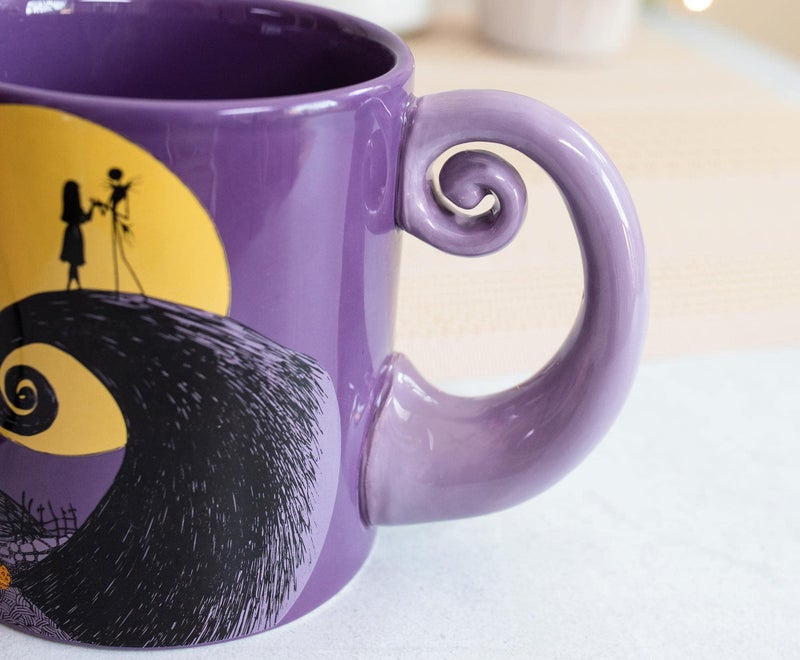 Silver Buffalo Nightmare Before Christmas Disney The Jack & Sally Spiral Handle Ceramic Mug | BPA-Free Large Coffee Cup For Beverages, Home & Kitchen Essentials | Halloween Gifts and Collectibles | Holds 20 Ounces - Image 5