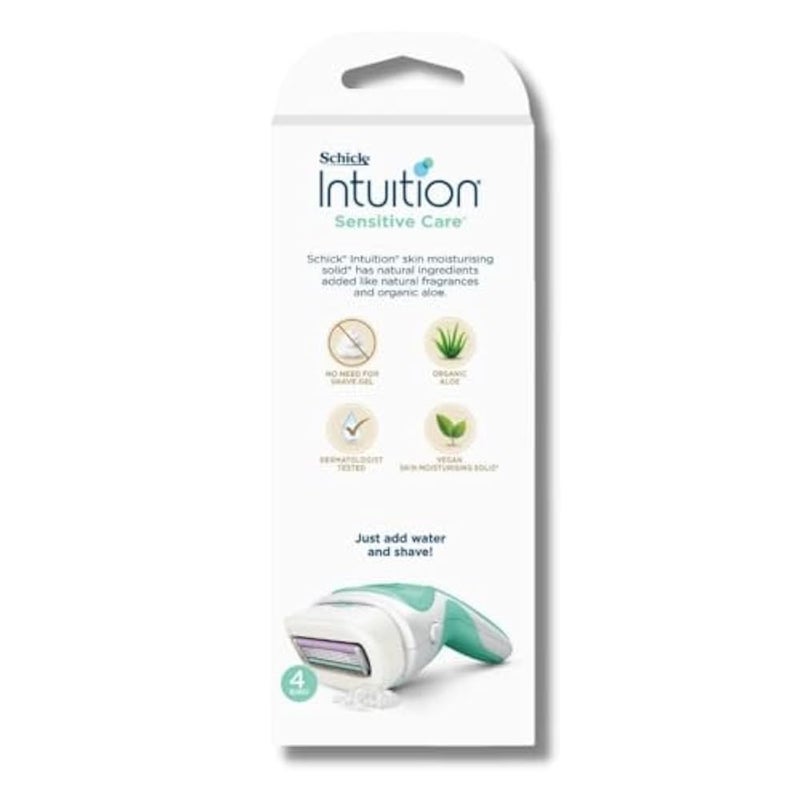 Schick Intuition Sensitive Care For Women 1T Razor + 4Blads*2Pcs - Image 5