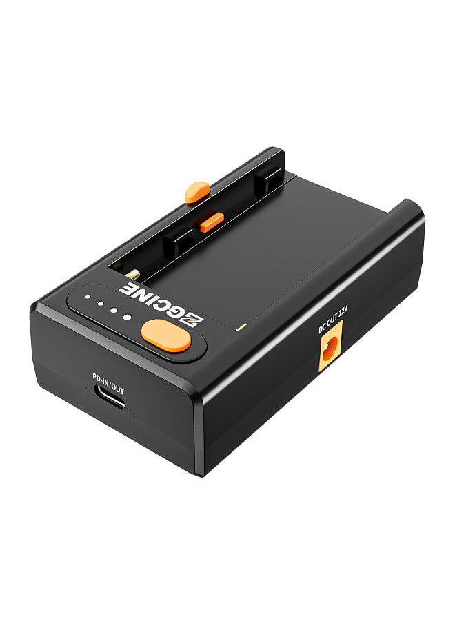 ZGCINE - ZGCINE NPF-02 NP-F Series Battery Charger Battery Adapter Plate with Type-C Bi-directional PD Charging Port DC12V DC8.4V DC Outputs 1/4 Inch   Thread Charger for NP-F970/ NP-F750/ NP-F550 Batteries - Image 1