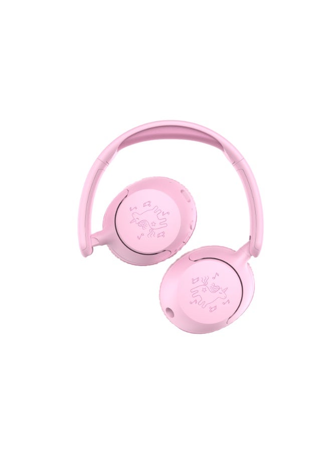 DCU TECNOLOGIC DCU PlaySafe Kids Wireless Headphones –Safe Volume, 45H Battery, 3-in-1 Bluetooth/AUX/USB-C, ENC Mic, Pink. - Image 5