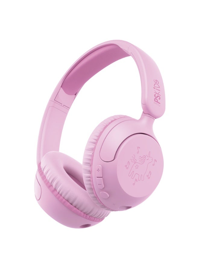DCU TECNOLOGIC DCU PlaySafe Kids Wireless Headphones –Safe Volume, 45H Battery, 3-in-1 Bluetooth/AUX/USB-C, ENC Mic, Pink. - Image 1