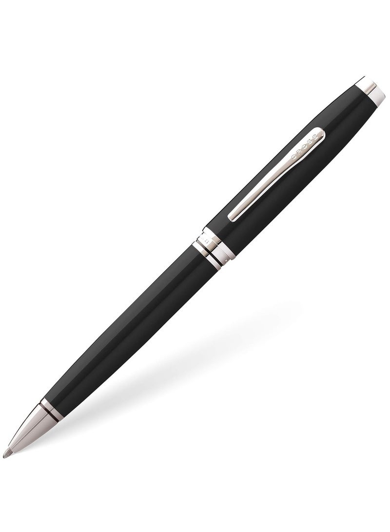 Cross 1-Piece Coventry Ballpoint Pen In Gift Box Black Ink Black Barrel  - Image 1
