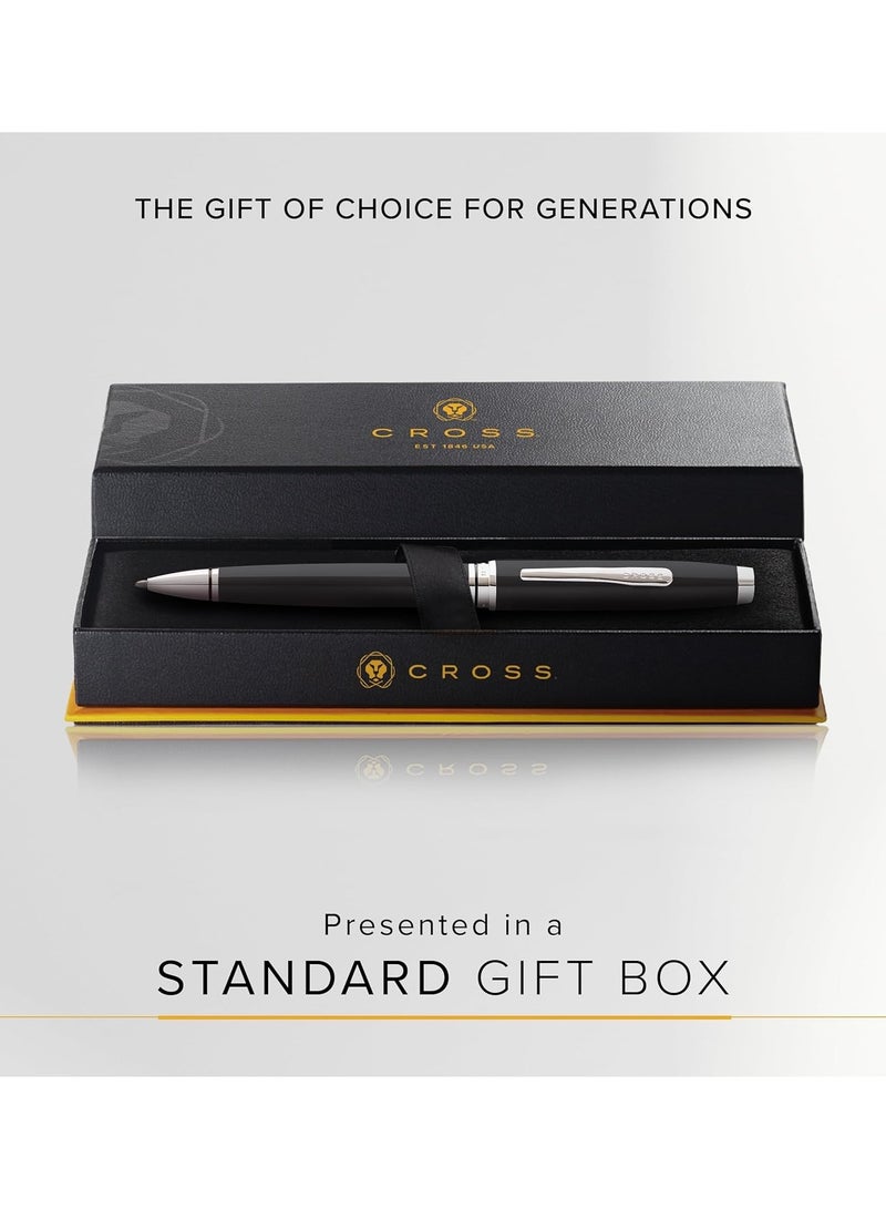 Cross 1-Piece Coventry Ballpoint Pen In Gift Box Black Ink Black Barrel  - Image 3