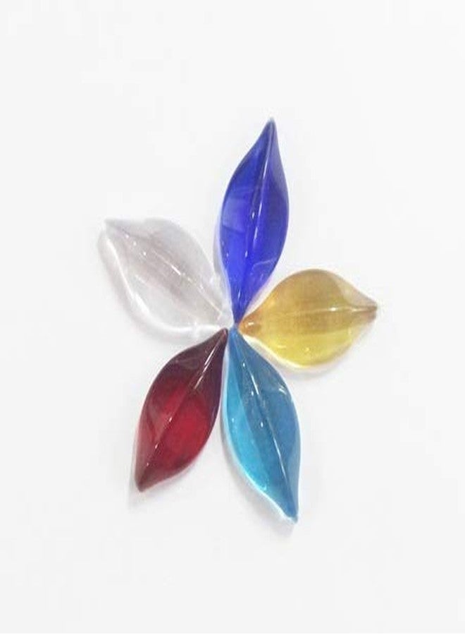 Excel Impex Flat Bottom Petal Shaped Glass Crystals, Glass Pebbles Glass Gems for Decoration, Making Crafts Decor(20mm x 10mm x 4mm Size)- Set of 50 | Golden Yellow - Image 3