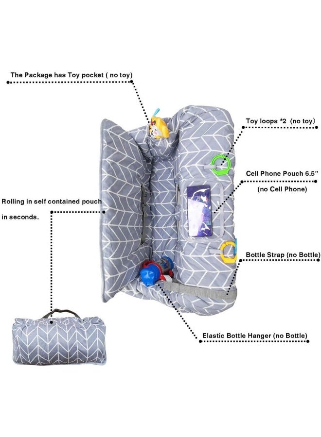 ICOPUCA Shopping Cart Covers for Baby with Pillow, Seat positioner Cotton High Chair Cover, Machine Washable for Infant, Toddler, Boy or Girl (Square) - Image 4