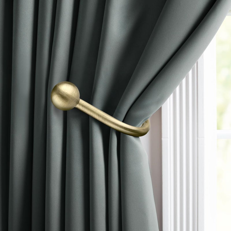 gobutend Curtain Holdbacks, 2pcs Curtains Holder Wall Mounted Drapery Tiebacks Retro Window Hook for Home Decor, Antique Brass - Image 3
