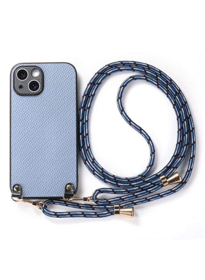 اس-توب جراب خلفي من الجلد بنسيج ألياف الكربون لهاتف iPhone 15 Plus مع حزام كروس بودي - Image 2