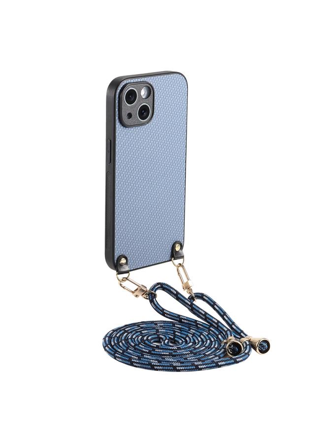 اس-توب جراب خلفي من الجلد بنسيج ألياف الكربون لهاتف iPhone 15 Plus مع حزام كروس بودي - Image 1