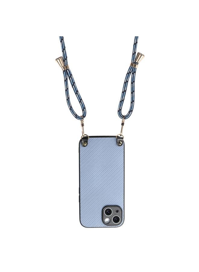 اس-توب جراب خلفي من الجلد بنسيج ألياف الكربون لهاتف iPhone 15 Plus مع حزام كروس بودي - Image 3