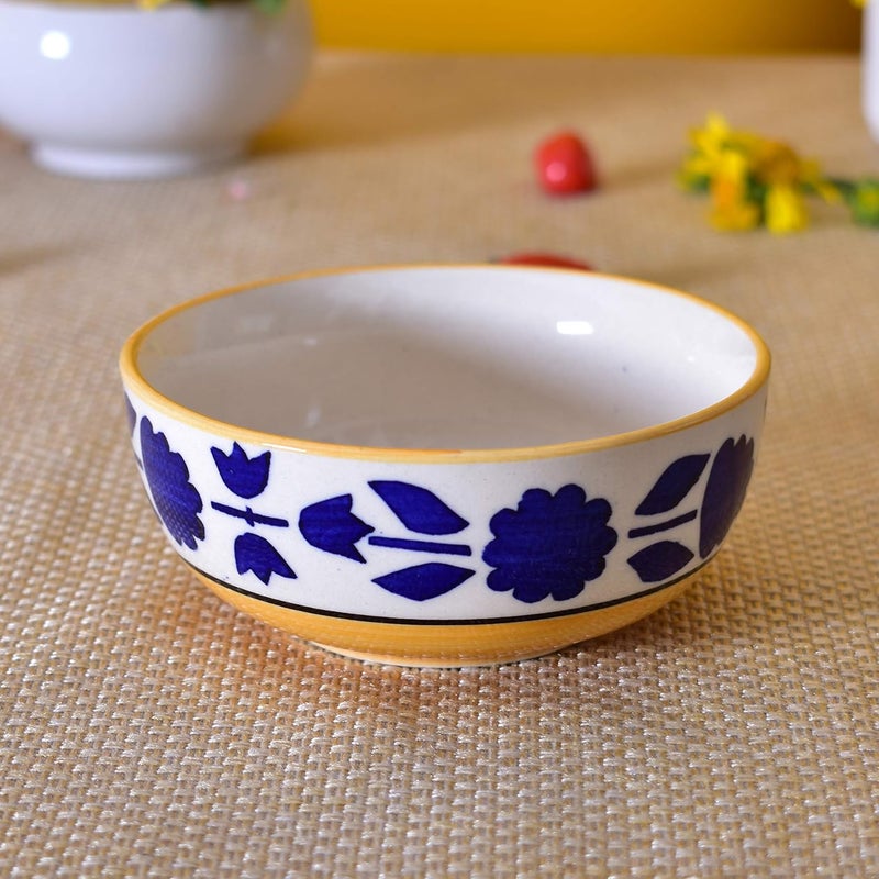 KunhaR Ceramic Serving Bowls Yellow 400 ml 2 Pieces - Image 3