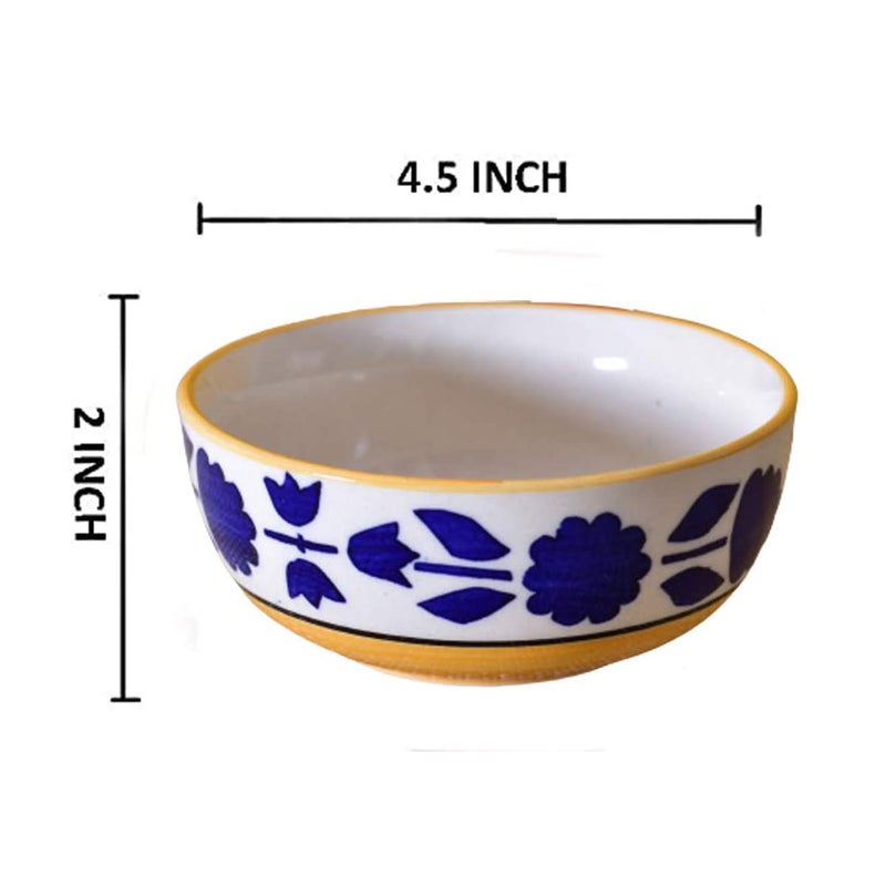 KunhaR Ceramic Serving Bowls Yellow 400 ml 2 Pieces - Image 2