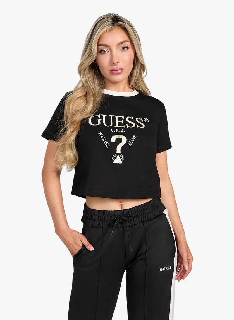 GUESS Filanta Crop Crew Neck T-Shirt