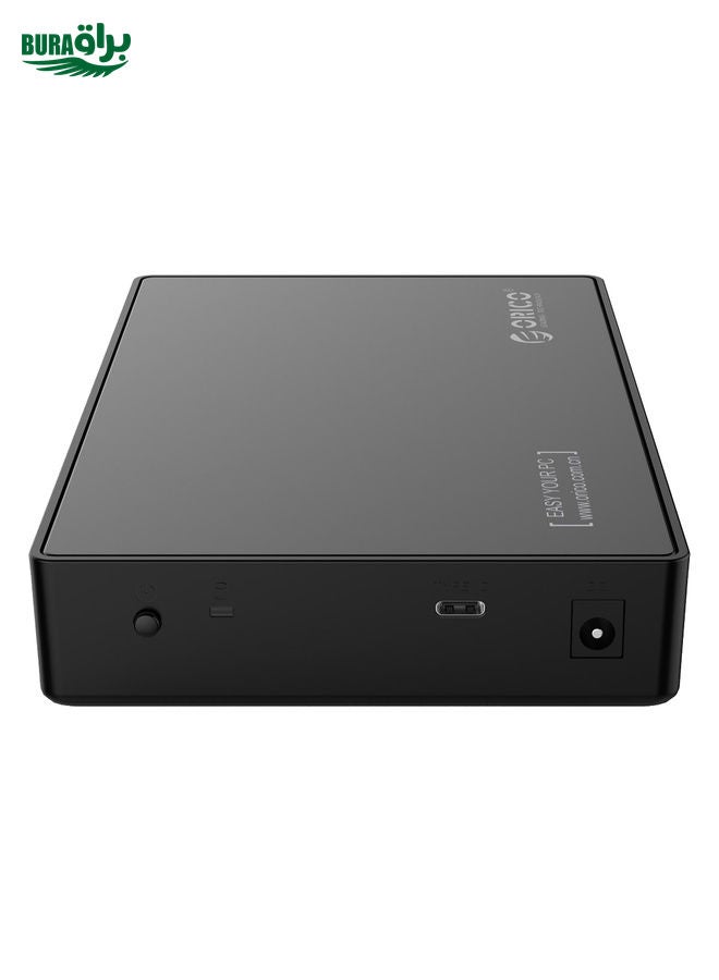 BURAQ ORICO 3588C3 SATA 3.0 to USB-C / Type-C 2.5 / 3.5 inch SSD / SATA HDD Enclosure Storage Support UASP Protocol(Black) - Image 3