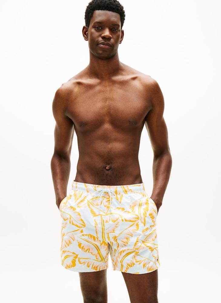 TOMMY HILFIGER Print Mid Length Swim Shorts - Image 1