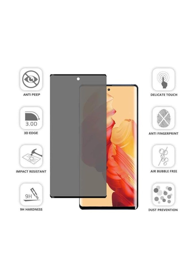 Generic - Privacy Screen Protector Tempered Glass 9H Hardness Anti-Spy Samsung Galaxy Note 10 Plus - Pro Case Friendly Anti-Shock Anti-Bubble Formation by Darius - Image 1