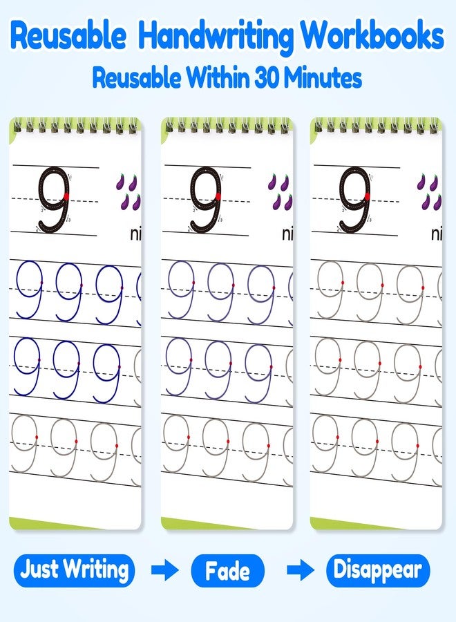 Helsort Large Magic Grooved Writing Practice Books for Kids, Reusable Grooved Handwriting Workbooks, Number Letter Tracing Books for Kids Age 3-8 Kindergarten Preschool Calligraphy - Image 5