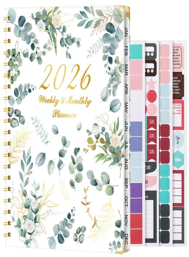 VINTS 2026 Planner,8.5x11 Large Weekly and Monthly Planner,Jan 2026-Dec2026 12 Months Weekly Planner with stickers,Hardcover Agenda Planner for Women,Girls,Home,Office - Image 1
