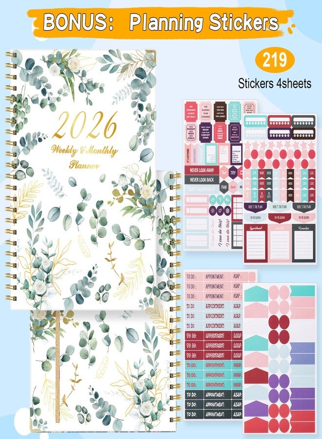 VINTS 2026 Planner,8.5x11 Large Weekly and Monthly Planner,Jan 2026-Dec2026 12 Months Weekly Planner with stickers,Hardcover Agenda Planner for Women,Girls,Home,Office - Image 2