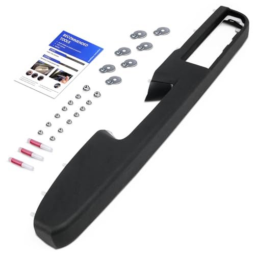 RHAOCZIYAUTO 80994 Front Left Driver Side Armrest Repair Kit Fit for Chevy Silverado Suburban Tahoe Avalanche For GMC Sierra Yukon 2010-2014 Door Panel with Release Handle Above Armrest 27In - Black - GM# 84127280 - Image 1