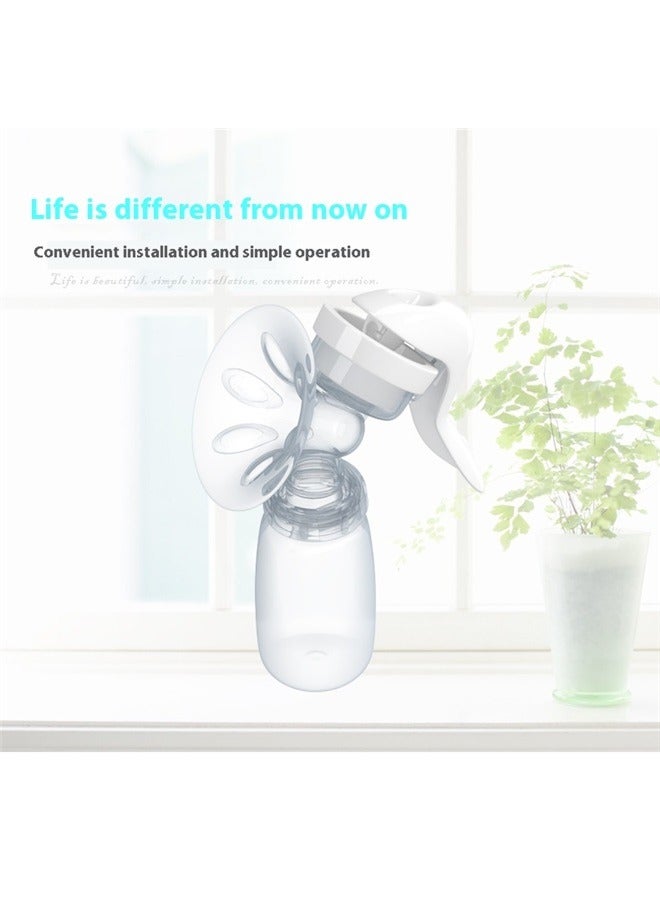 Double Manual Pump Set，Manual Breast Pump, Adjustable Suction Silicone Hand Pump Breastfeeding, Small Portable Manual Breast Milk Catcher Baby Feeding Pumps & Accessories, White, Mother’s Day Gifts - Image 4