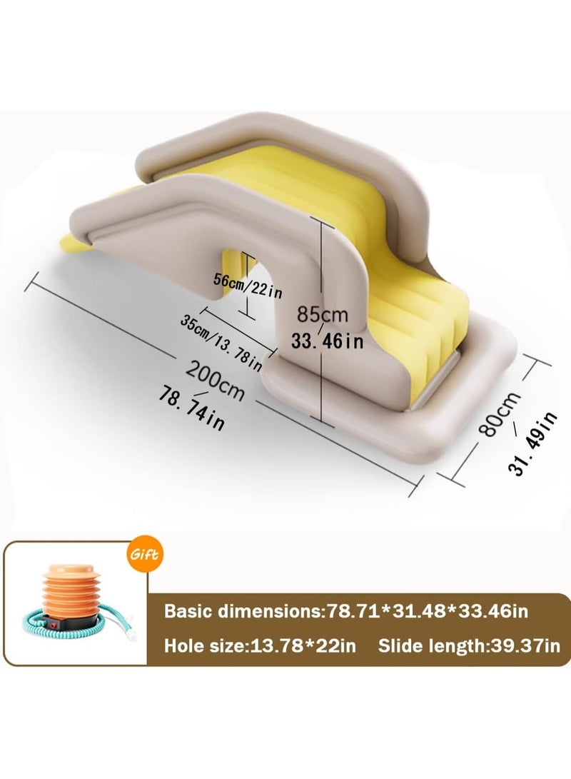 Jorunb Inflatable Swimming Water Slide for Swimming Pool, Thickened, for Indoor, Outdoor, Garden, Backyard, Family Summer Water Party (Inflatable Water Slide) - Image 2