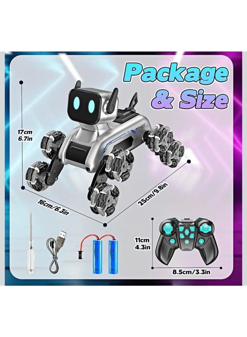 عربيه فضائية - عربيه لعبه ريموت كونترول كلب الفضاء - سيارة روبوت ريموت كنترول 8 عجلات | لعبة  ذكية بإضاءة وحركات استعراضية ودوران 360° تصميم مستقبلي للأطفال - Image 4