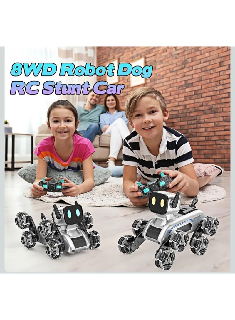 عربيه فضائية - عربيه لعبه ريموت كونترول كلب الفضاء - سيارة روبوت ريموت كنترول 8 عجلات | لعبة  ذكية بإضاءة وحركات استعراضية ودوران 360° تصميم مستقبلي للأطفال - Image 5