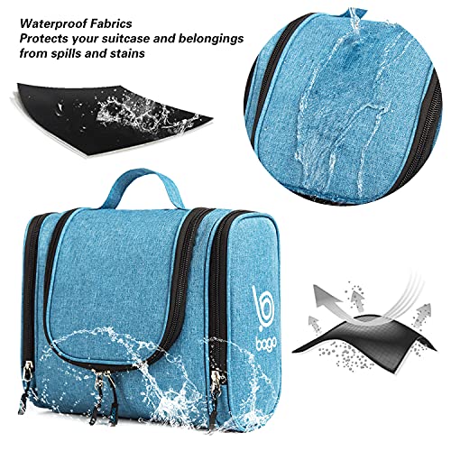Bago Travel Toiletry Bag for Women and Men - Large Waterproof Hanging Large Toiletry Bag for Bathroom and Travel Bag for Toiletries Organizer -Travel Makeup Bag (SnowBlue) - Image 4
