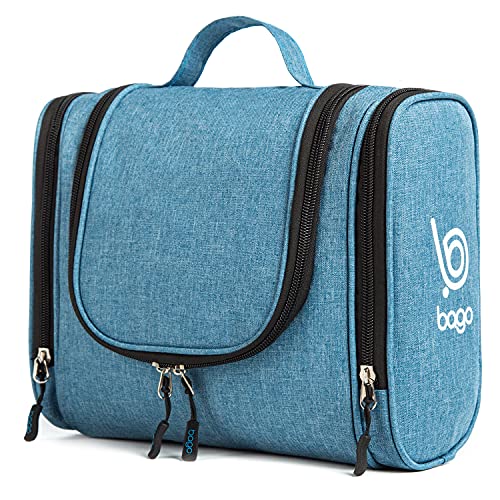 Bago Travel Toiletry Bag for Women and Men - Large Waterproof Hanging Large Toiletry Bag for Bathroom and Travel Bag for Toiletries Organizer -Travel Makeup Bag (SnowBlue) - Image 1
